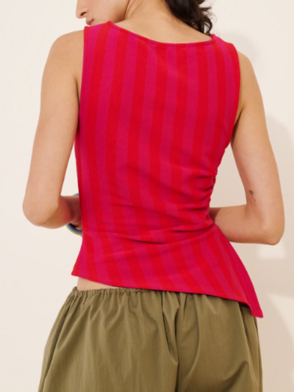 Erin Tank Lisa Says Gah - Raspberry Stripe - Picture 3 of 6